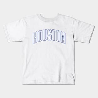 Houston Blue Outline Kids T-Shirt